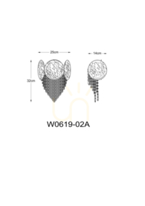 Vägglampa ASTRA W0619-02A-B5K4 Guld 2xG9 small 1