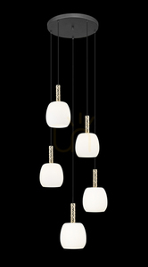 CALVO P0076-05G-P7AA Taklampa svart 5xG9. small 1