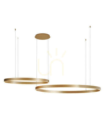 Kontrollera Zuma Line ISAK 250067-GD guld LED-pendellampa, 100 W, 50 cm