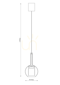 TAGNA Pendellampa 251001-SM Svart 1xLED small 1
