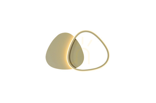 Kontrollera Zuma Line HURON 250015WM-BE LED 12 W vägglampa, beige och guld