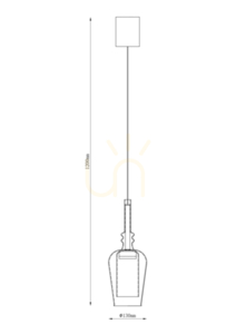 TAGNA Pendellampa 251010-AM Svart 1xLED small 1