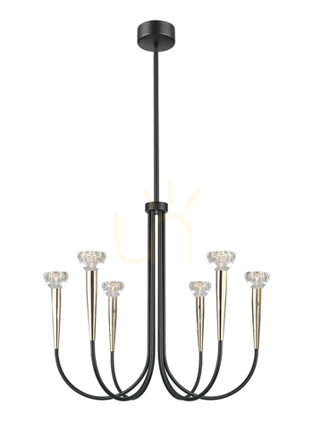 Kontrollera BOSTON P0603-06F-SDB1 Taklampa Svart 6xLED.