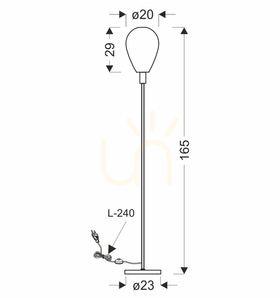 DENSO 20 golvlampa svart G9 5W CANDELLUX 51-51141 small 1