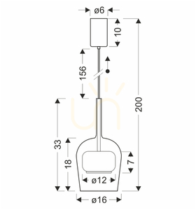 Candellux GLAXI pendellampa i transparent brunt glas med svart detalj, GX53 9 W 31-50397 small 4