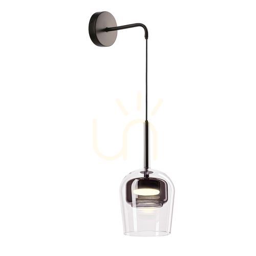 Kontrollera Vägglampa GLAXI svart GX53 9W CANDELLUX 21-50373