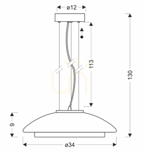 OMBRE 34 orange 10W taklampa CANDELLUX 31-51080 small 3