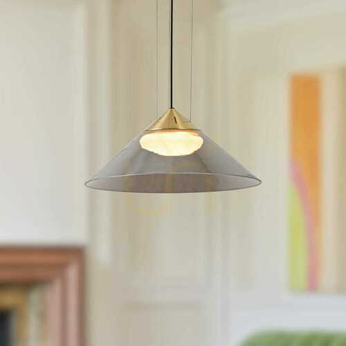 Kontrollera Candellux PRESTO 34 31-51073 guldfärgad pendellampa med rökglas GX53 10 W