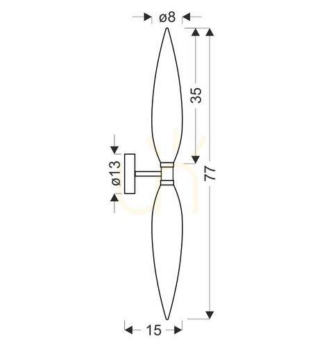 Kontrollera NORDIC vägglampa brun G9 5W CANDELLUX 22-55194