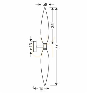 NORDIC vägglampa grå G9 5W CANDELLUX 22-51165 small 1