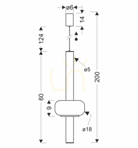 PURAS D vit 15W pendellampa CANDELLUX 31-50588 small 4