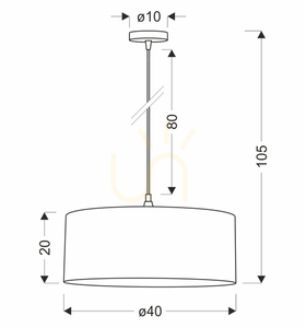 SHANTI svart E27 40W taklampa CANDELLUX 31-38647 small 4