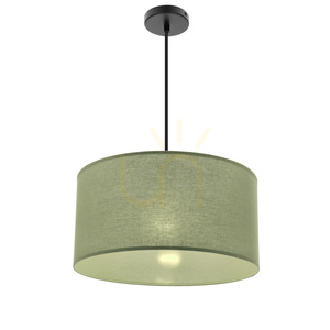 Candellux SHANTI 31-38654 pendellampa, mintgrön skärm 40 cm, svart upphängning, E27 small 5