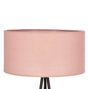 Golvlampa CANDELLUX SHANTI 51-38715, svart med skärm i ljus malva, 1×E27 40 W small 3