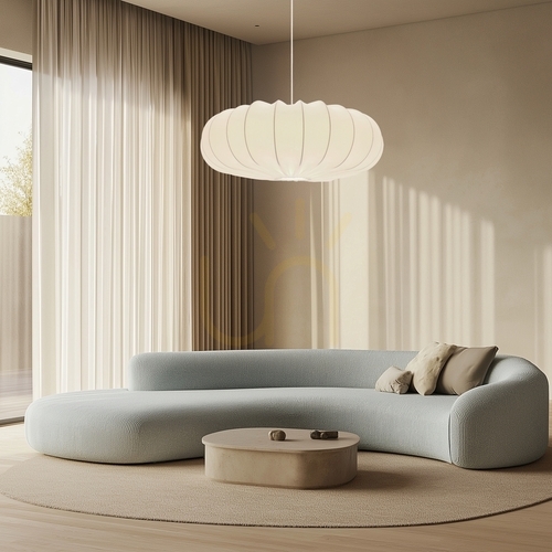 Kontrollera Candellux CAFEE 31-39224 pendellampa, krämfärgad skärm 66 cm, 1×E27