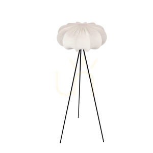 Golvlampa CAFEE’ trebent stativ, krämfärgad skärm 52 cm E27 40W CANDELLUX 51-42033 small 0