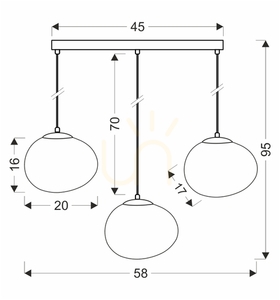 STONES taklampa vit svart E27 40W CANDELLUX 33-35158 small 4