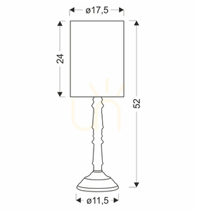 CARDINALE bordslampa grå E27 40W CANDELLUX 41-37954 small 3