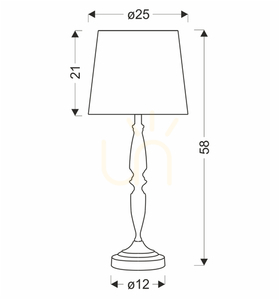 CARDINALE bordslampa grå E27 40W CANDELLUX 41-40107 small 2
