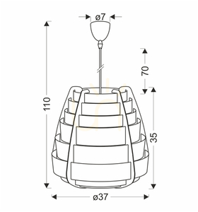 NAGOJA taklampa beige E27 40W CANDELLUX 50101038 small 4