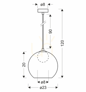 Brin rökt G9 15W taklampa CANDELLUX 31-38333 small 4