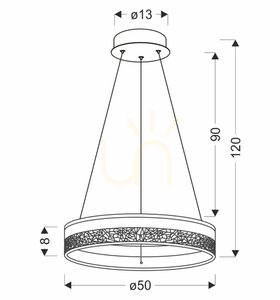 FROZI guld LED-pendellampa 32W CANDELLUX 31-35554 small 4
