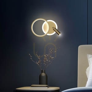 MONET LED-vägglampa i guld 13W CANDELLUX 22-35677 small 1