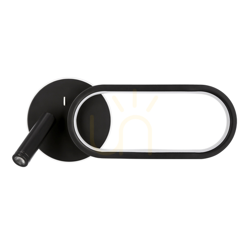 Kontrollera MONET svart LED 13W vägglampa CANDELLUX 22-35691