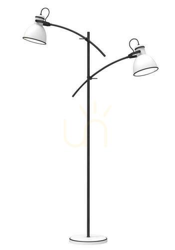Kontrollera ZUMBA golvlampa vit svart E27 2x40W CANDELLUX 52-72672
