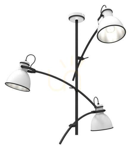 Kontrollera Candellux Zumba 33-72061 vit och svart pendellampa med 3 E27-socklar