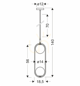 CORDEL guld G9 28W taklampa CANDELLUX 32-44105 small 1