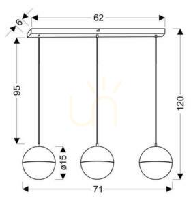 FURNI svart LED 15W taklampa CANDELLUX A0031-330 small 3