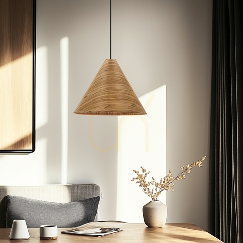 Kontrollera Candellux CONO 31-37893 pendellampa, ekfanér, 33 cm, E27