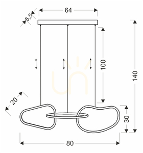 ANNELI guld LED 30W taklampa CANDELLUX 33-35639 small 4