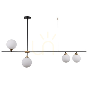 Italux Belmonte Pendel 4-Ljus G9 Svart Mässing PND-9152-4-OPAL small 1