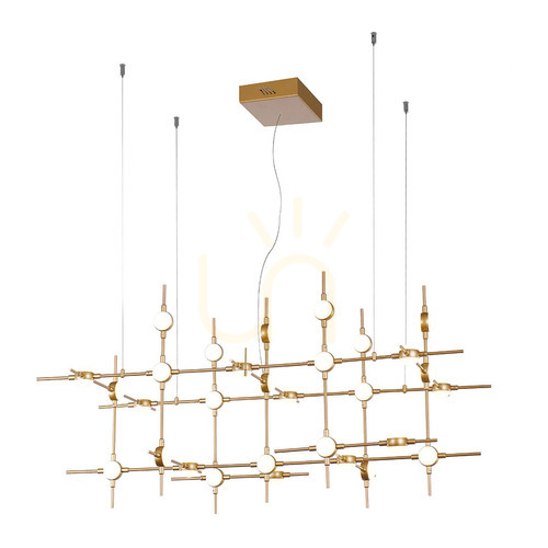 Kontrollera Italux Provenza Guld LED Pendellampa 30-punkt MD18001067-30A GD