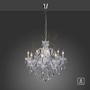 Paul Neuhaus GRACIA 3081-00 transparent kristallkrona 8×E14 71 cm small 8