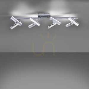 LED-plafond RICO 11278-55 stålfärgad med 8 justerbara huvuden 16,4 W 3000 K small 4