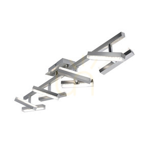 LED-plafond RICO 11278-55 stålfärgad med 8 justerbara huvuden 16,4 W 3000 K small 6