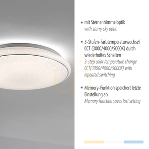 Zuma Line JUPITER 14364-16 vit LED-taklampa 44 cm 32 W small 3