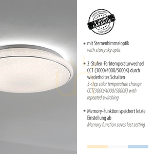 Zuma Line JUPITER 14364-16 vit LED-taklampa 44 cm 32 W small 4