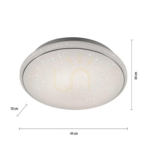 Zuma Line JUPITER 14364-16 vit LED-taklampa 44 cm 32 W small 8