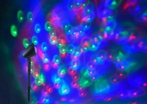 JUST LIGHT DISCO 19035-18 LED-trädgårdsprojektor med markspjut, svart, RGB, 3 W small 10