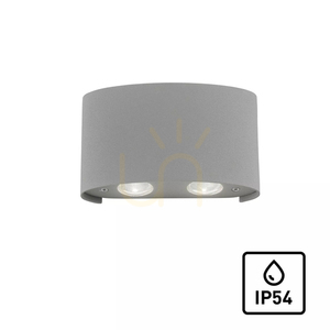 CARLO vägglampa 9487-21 Silver 4xLED small 12