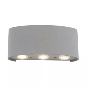 Silverfärgad LED-vägglampa CARLO 9488-21 6×LED small 8