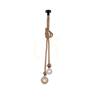 ROPE Taklampa 15482-18 Brun 2xE27 small 1
