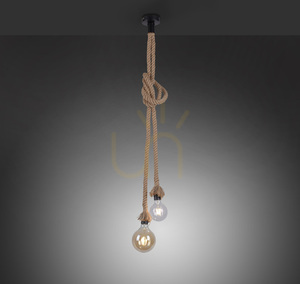ROPE Taklampa 15482-18 Brun 2xE27 small 4
