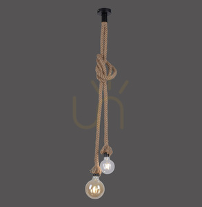 ROPE Taklampa 15482-18 Brun 2xE27 small 0