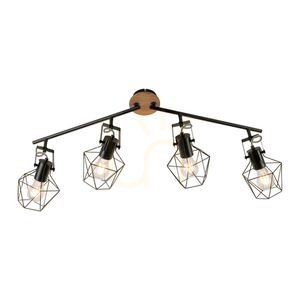 Plafond JARO 15674-78 Svart 4xE27 small 1