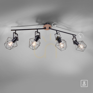 Plafond JARO 15674-78 Svart 4xE27 small 11